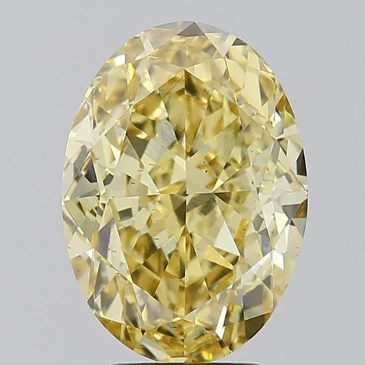 5.00ct Oval Lab Grown Diamond (Colour Fancy Intense Yellow, Clarity VS2, IGI Certified)