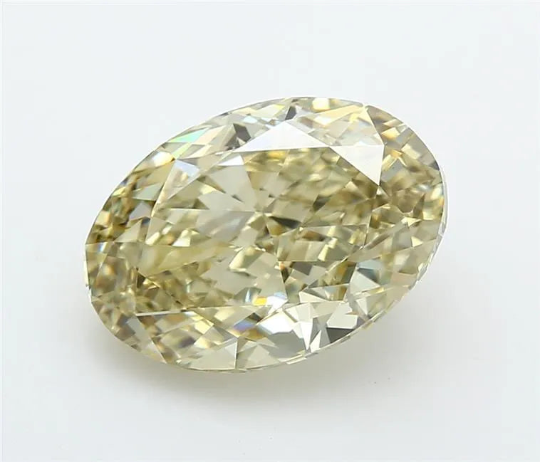 5.04ct Oval Lab Grown Diamond (Colour Fancy Yellow, Clarity VS1, IGI Certified)
