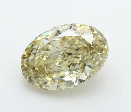 5.04ct Oval Lab Grown Diamond (Colour Fancy Yellow, Clarity VS1, IGI Certified)