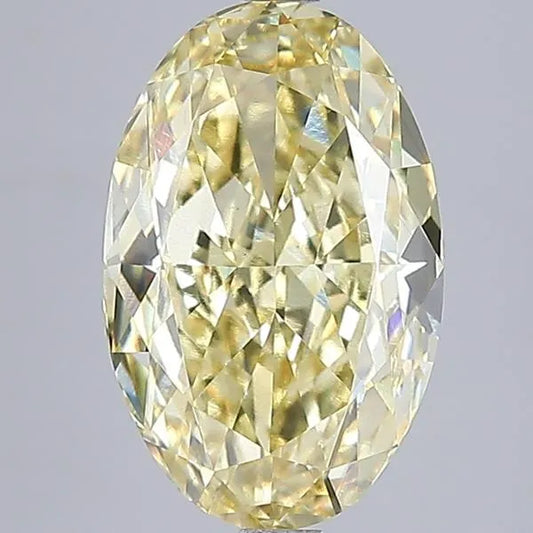 5.09ct Oval Lab Grown Diamond (Colour Fancy Intense Yellow, Clarity VS2, IGI Certified)