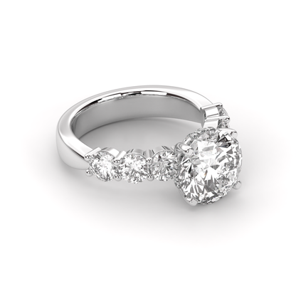 7.25 CTW Luxury Round Brilliant Lab-Grown Diamond Ring