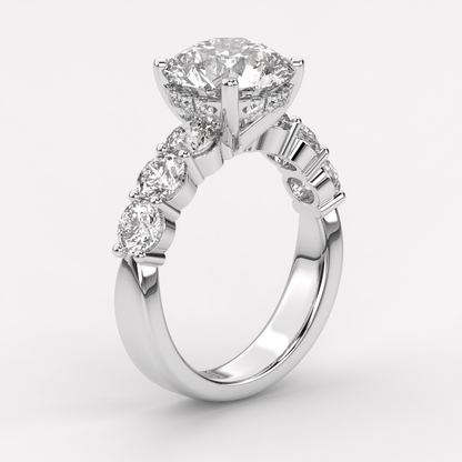 7.25 CTW Luxury Round Brilliant Lab-Grown Diamond Ring