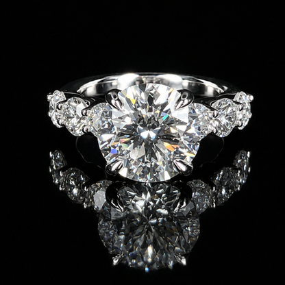 7.25 CTW Luxury Round Brilliant Lab-Grown Diamond Ring