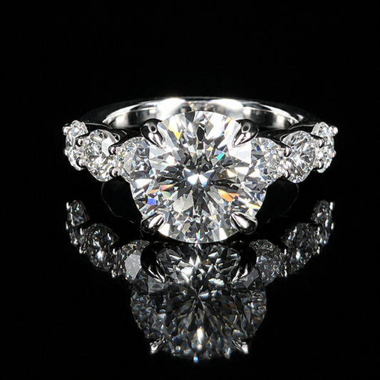 7.25 CTW Luxury Round Brilliant Lab-Grown Diamond Ring